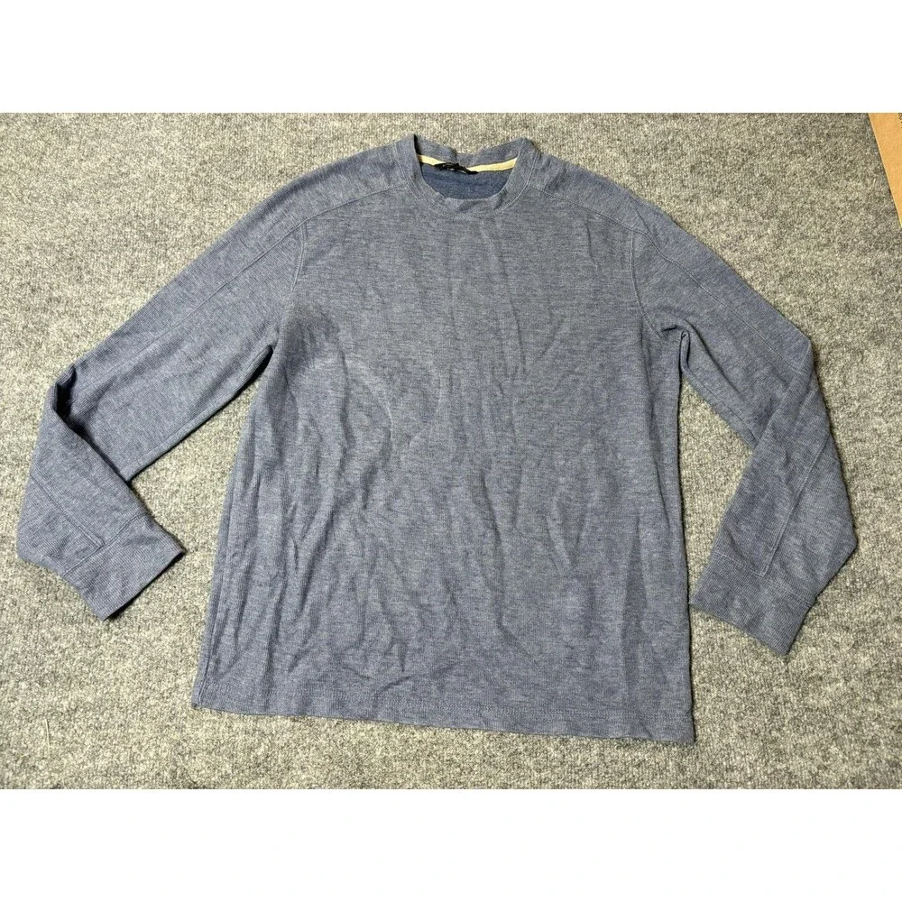 Banana Republic Knit Sweater Mens M Blue Lightweight Crew Neck Long Sleeve